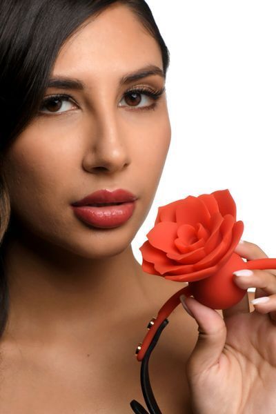 Силиконовый кляп с розой Master Series: Blossom Silicone Rose Gag &ndash; Red SO8801 фото