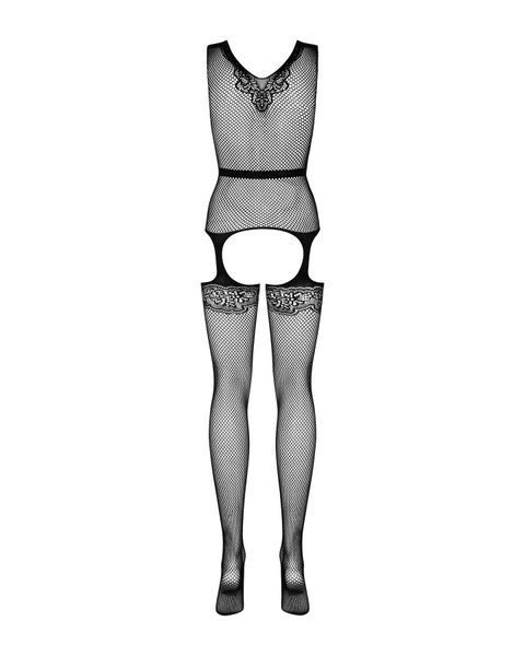 Бодистокинг Obsessive Bodystocking F217 XL/XXL, элегантный силуэтный рисунок, имитация чулок SO7227 фото