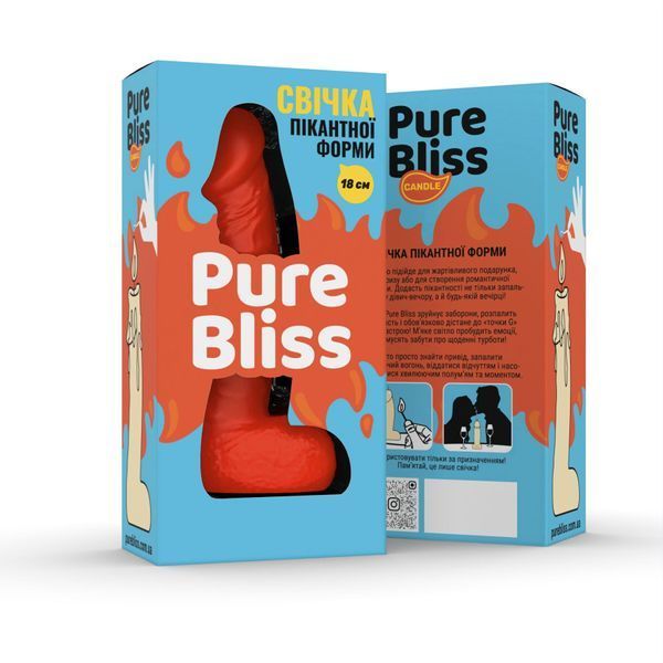 Свеча в виде члена Pure Bliss BIG Orange 18 см SX1653 фото