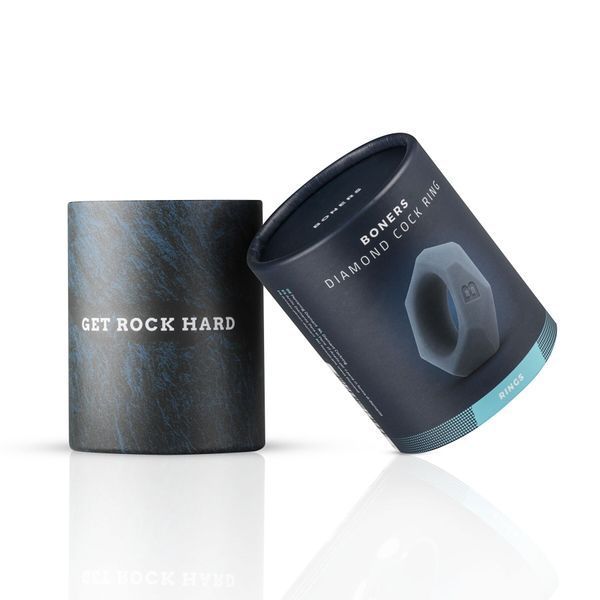 Эрекционное кольцо Boners Diamond Cock Ring &ndash; Grey, внутренний диаметр 3,2 см SO8849 фото