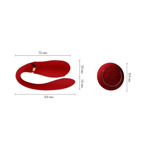 Смартвибратор для пар Zalo &mdash; Fanfan set Bright Red, пульт ДУ SO6673 фото