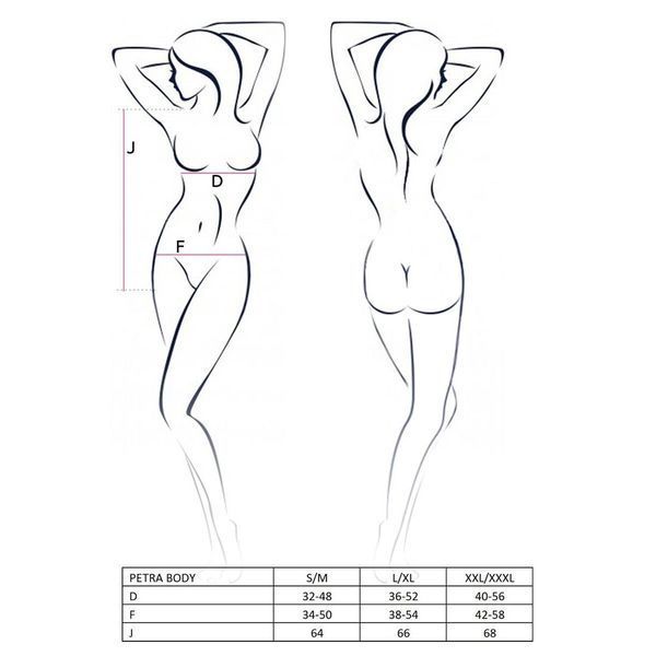 Распродажа!!! Боди-монокини с глубоким декольте PETRA BODY black XXL/XXXL &mdash; Passion Exclusive PS23102 фото