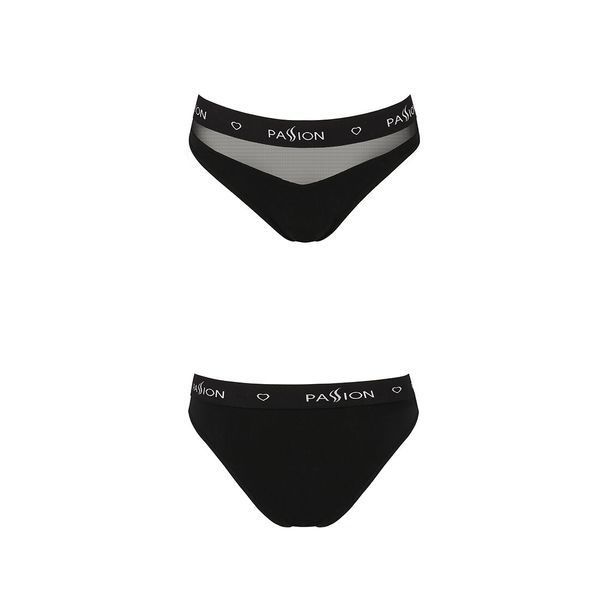 Трусики с прозрачной вставкой Passion PS006 PANTIES L, black SO4231 фото