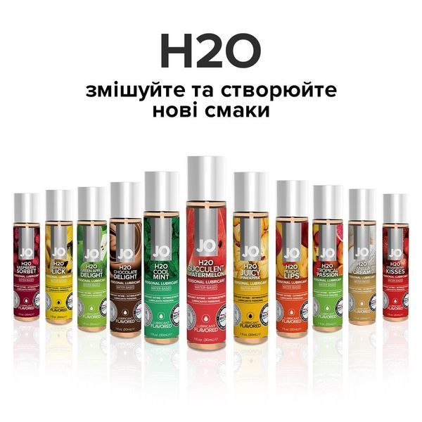 Змазка на водній основі JO H2O &mdash; Watermelon (30 мл) без цукру, рослинний гліцерин SO1470 фото