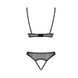 Комплект із бралету з ажурним ліфом та відкритими трусиками Passion CHRISTA SET Open Bra L/XL black SO5759 фото 4