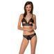 Комплект із бралету з ажурним ліфом та відкритими трусиками Passion CHRISTA SET Open Bra L/XL black SO5759 фото 1
