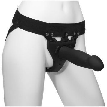 Страпон унисекс Doc Johnson Body Extensions &ndash; Be Risque, вибрация, пульт управления, полая насадка SO6061 фото