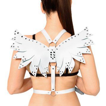 Женская портупея Art of Sex - Wings белая L-2XL, экокожа SX2368 фото