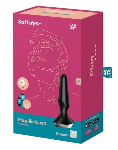 Анальная смарт-вибропробка Satisfyer Plug-ilicious 2 Black SO5444 фото