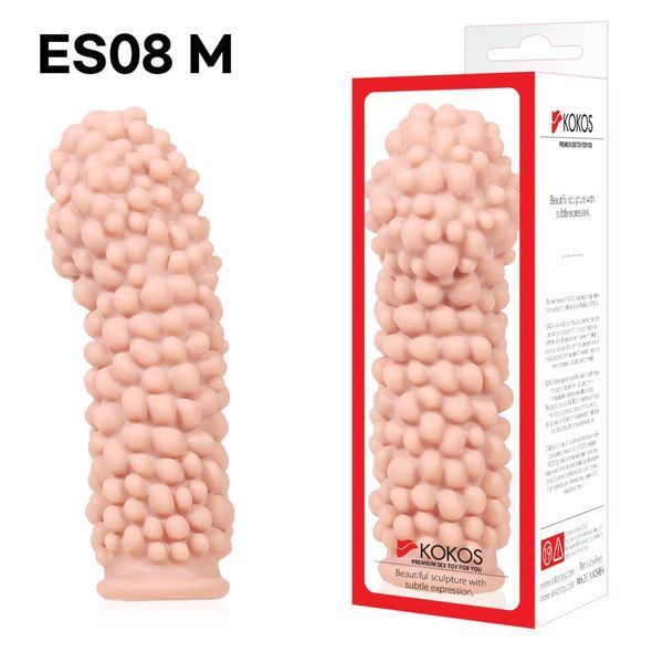 Насадка на член Kokos Extreme Sleeve ES.08 размер M, утолщающая, стимулирующий рельеф SO1818 фото