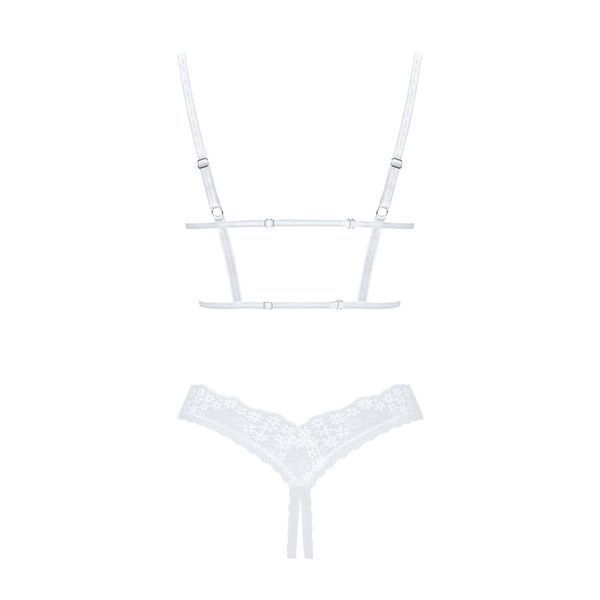 Эротический комплект Obsessive Heavenlly 2-pcs cupless set M/L, открытая грудь, с доступом SO8176 фото