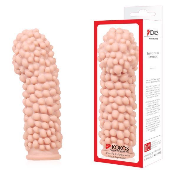 Насадка на член Kokos Extreme Sleeve ES.08 размер M, утолщающая, стимулирующий рельеф SO1818 фото