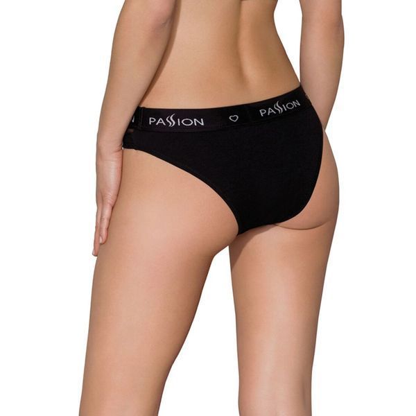 Трусики с прозрачной вставкой Passion PS006 PANTIES M, black SO4232 фото