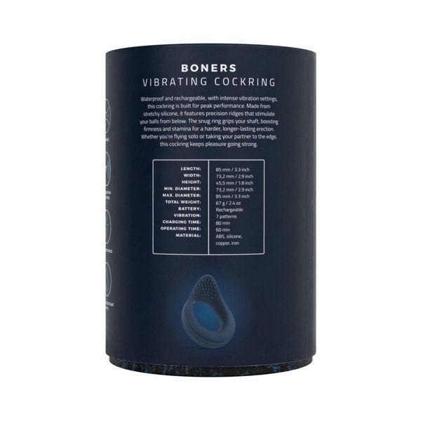Эрекционное кольцо Boners Vibrating Cock Ring with Perineum Stimulation SX3072 фото