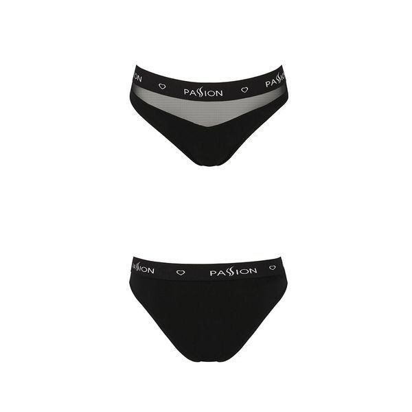 Трусики с прозрачной вставкой Passion PS006 PANTIES M, black SO4232 фото