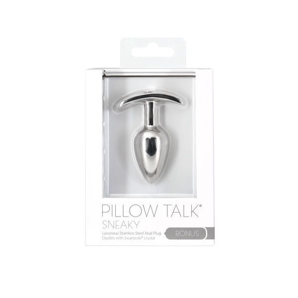 Анальная пробка Pillow Talk Sneaky Luxurious Stainless Steel Anal Plug с кристаллом Swarovski SO7753 фото