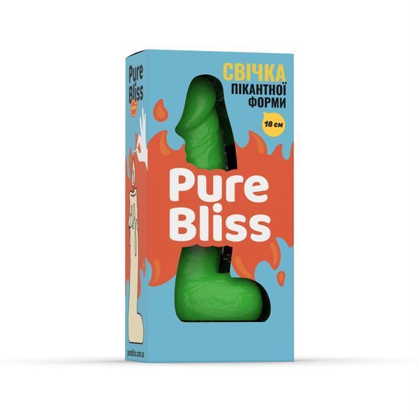 Свеча в виде члена Pure Bliss BIG Green 18 см SX1654 фото