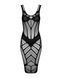 Полупрозрачное платье миди Obsessive D609 dress S/M/L, black SO7703 фото 5