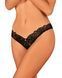 Мереживні стрінги Obsessive Donna Dream crotchless thong XL/2XL Black, відкритий доступ SO8644 фото 1