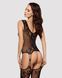 Бодистокинг Obsessive Bodystocking F221 S/M/L, силуэтный цветочный рисунок, имитация чулок SO7228 фото 2
