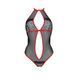 Сетчатое боди с кружевом на груди Passion SATARA BODY S/M red SO8473 фото 3