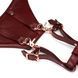 Кожаные трусики для вибратора Liebe Seele Wine Red Forced Orgasm Strop, полностью регулируемые SO9465 фото 5