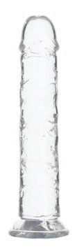 Прозрачный фаллоимитатор ADDICTION Vertical Dong 8&Prime;, присоска, диаметр 3,8 см, вибропуля в подарок SO7755 фото