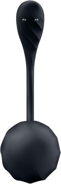 Смарт-виброяйцо Satisfyer Ribbed Petal Connect App Black, управление со смартфона, пульт ДУ SX1221 фото
