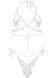 Эротический комплект с открытой чашкой Leg Avenue Open cup bra and pearl panty One Size White SO9155 фото 5