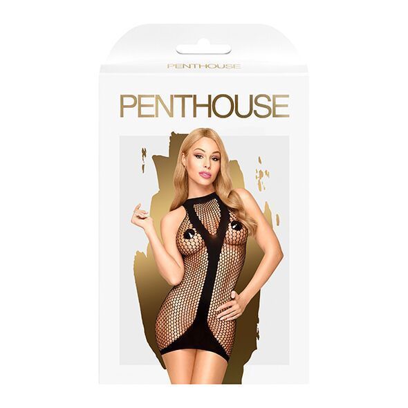 Мини-платье с декором в виде бокала шампанского Penthouse - Ride or Die Black XL SO5289 фото