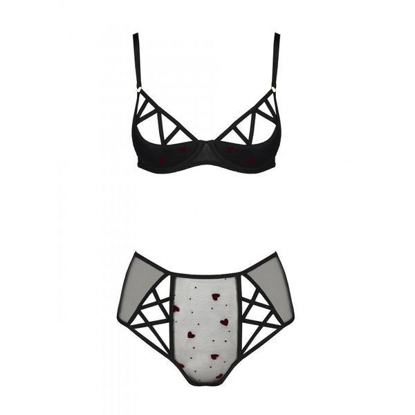 Эротический комплект с рисунком Passion LOVELIA BIKINI XXL/XXXL, black SO4749 фото