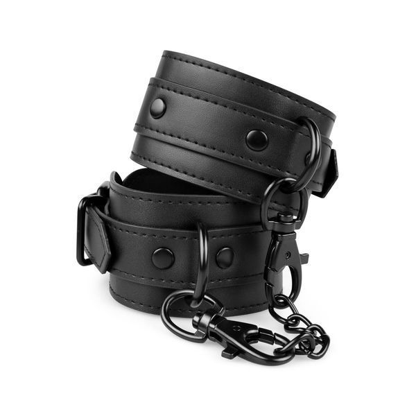Наручники Bedroom Fantasies: Faux Leather Handcuffs One Size, черные SO8803 фото