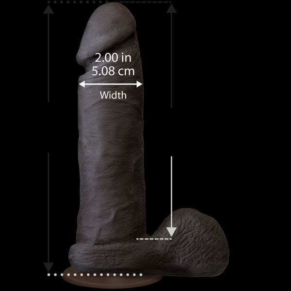 Фаллоимитатор Doc Johnson The Realistic Cock 8 inch Black - ULTRASKYN, Vack-U-Lock, диаметр 5,1см SO1974 фото