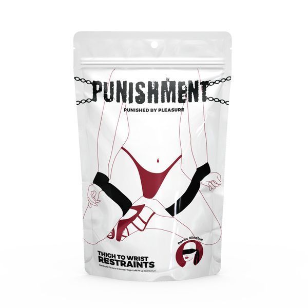 Фіксатори для руки і стегна Punishment - Thigh to Wrist Restraints - Black SX2230 фото