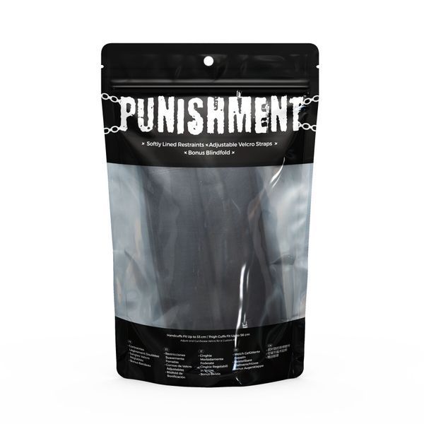 Фіксатори для руки і стегна Punishment - Thigh to Wrist Restraints - Black SX2230 фото