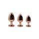 Металлическая анальная пробка Wooomy Tralalo Rose Gold Metal Plug Size M, диаметр 3,4 см, длина 8 см SO7428 фото 3