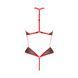 Сетчатое боди с кружевом на груди Passion SATARA BODY XXL/XXXL red SO8474 фото 4