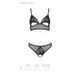 Комплект браллет с ажурным лифом и открытыми трусиками Passion CHRISTA SET Open Bra 2XL/3XL black SO5761 фото 5