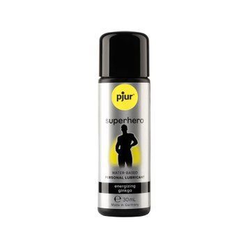 Стимулирующая смазка на водной основе pjur Superhero Energizing glide 30 мл, с экстрактом гинкго билоба PJ10580 фото