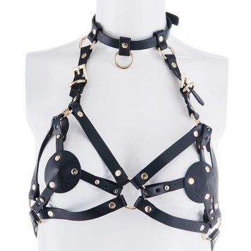 Портупея на грудь LOCKINK SEVANDA Queen Chest Harness with Removable Bra SX0873 фото