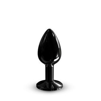 Металлическая анальная пробка с кристаллом Dorcel Diamond Plug Black S SO7808 фото