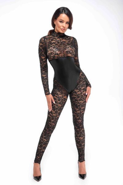 Комбинезон Noir Handmade F299 Enigma, M, кружево, длинный рукав, имитация корсета, доступ SX0232 фото