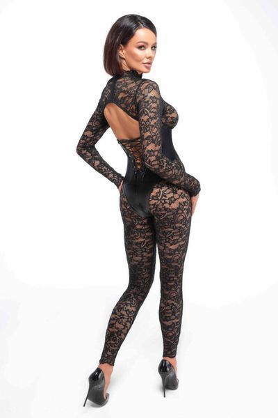 Комбинезон Noir Handmade F299 Enigma, M, кружево, длинный рукав, имитация корсета, доступ SX0232 фото