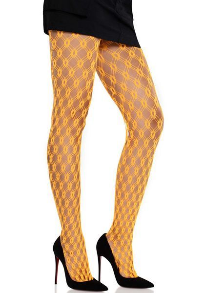Колготки Leg Avenue Eyelet Net Tights Neon Orange One Size SX2754 фото