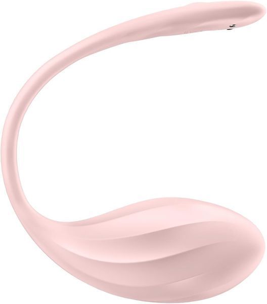 Смарт-віброяйце Satisfyer Ribbed Petal Connect App Rose, керування зі смартфона, пульт ДК SX1222 фото