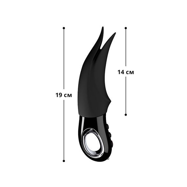 Вибратор для клитора Fun Factory VOLTA black, гибкий двойной кончик SX0928 фото