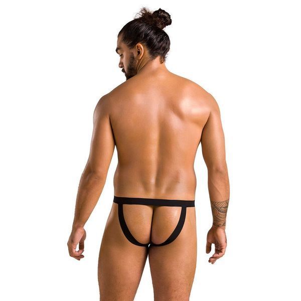 Мужские слипы на шнуровке Passion 044 SLIP BEN XXL/XXXL Black, экокожа, люверсы SO7605 фото