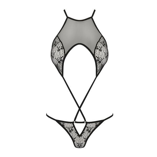 Ажурний боді Passion AZALIA BODY XXL/XXXL, black SO4133 фото