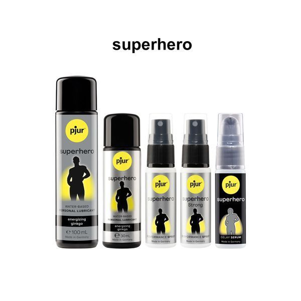 Стимулирующая смазка на водной основе pjur Superhero Energizing glide 30 мл, с экстрактом гинкго билоба PJ10580 фото