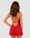 Прозора сорочка бебі-дол Obsessive Lacelove babydoll & thong XS/S Red, мереживо, стрінги SO8646 фото 2